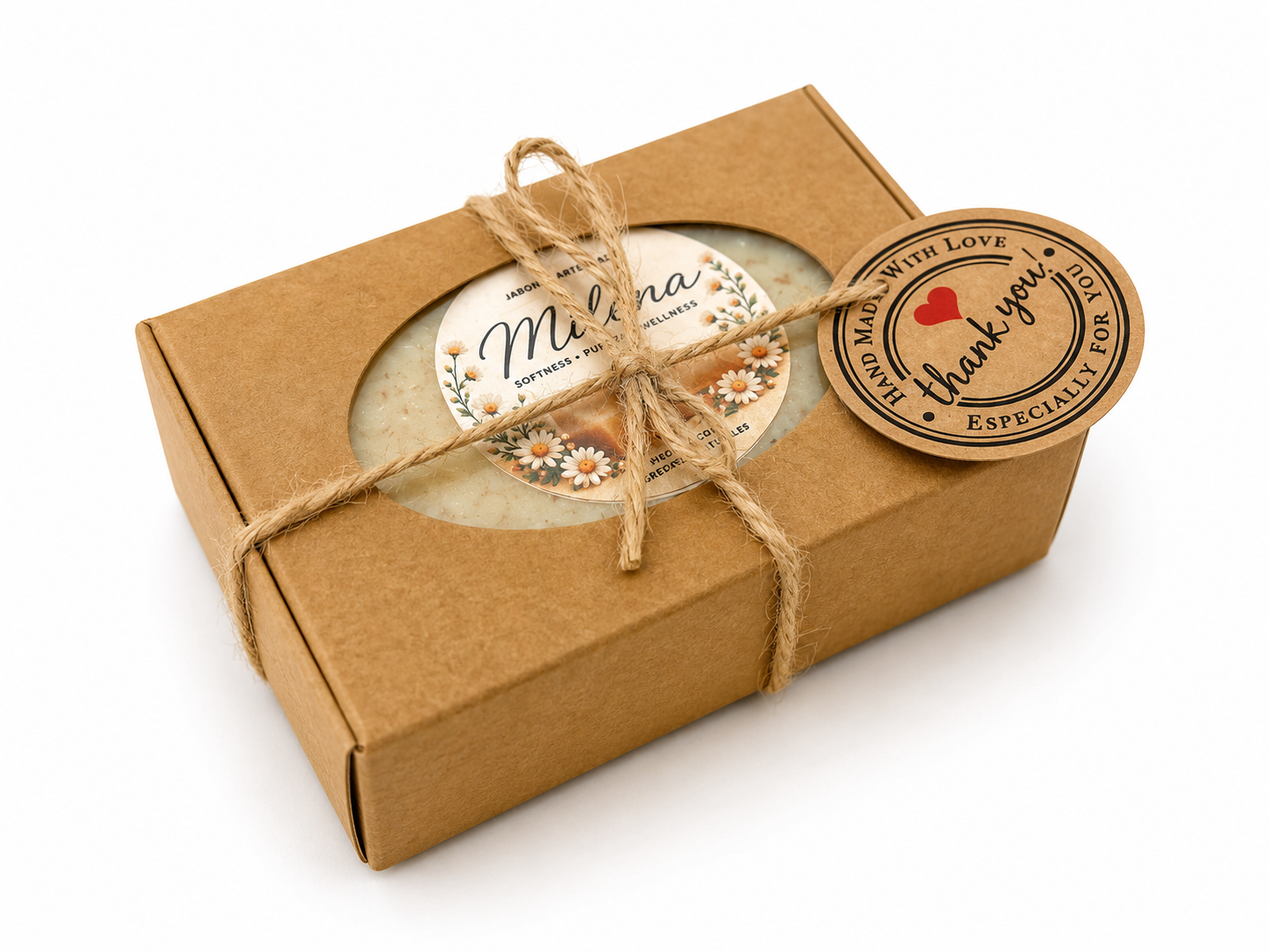 Jabón artesanal MILENA a base de Leche de Cabra y Avena